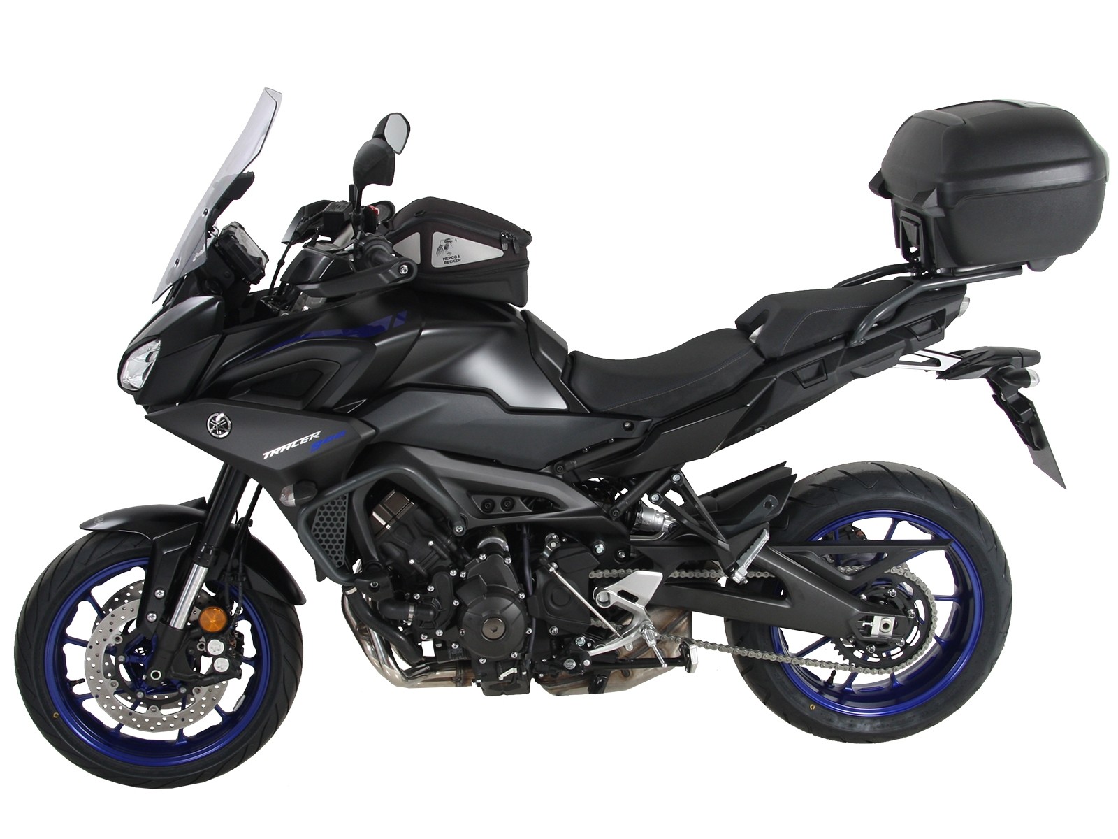 Alurack topkofferdrager zwart voor Yamaha Tracer 900 / GT (Bj.18-) Hepco & Becker