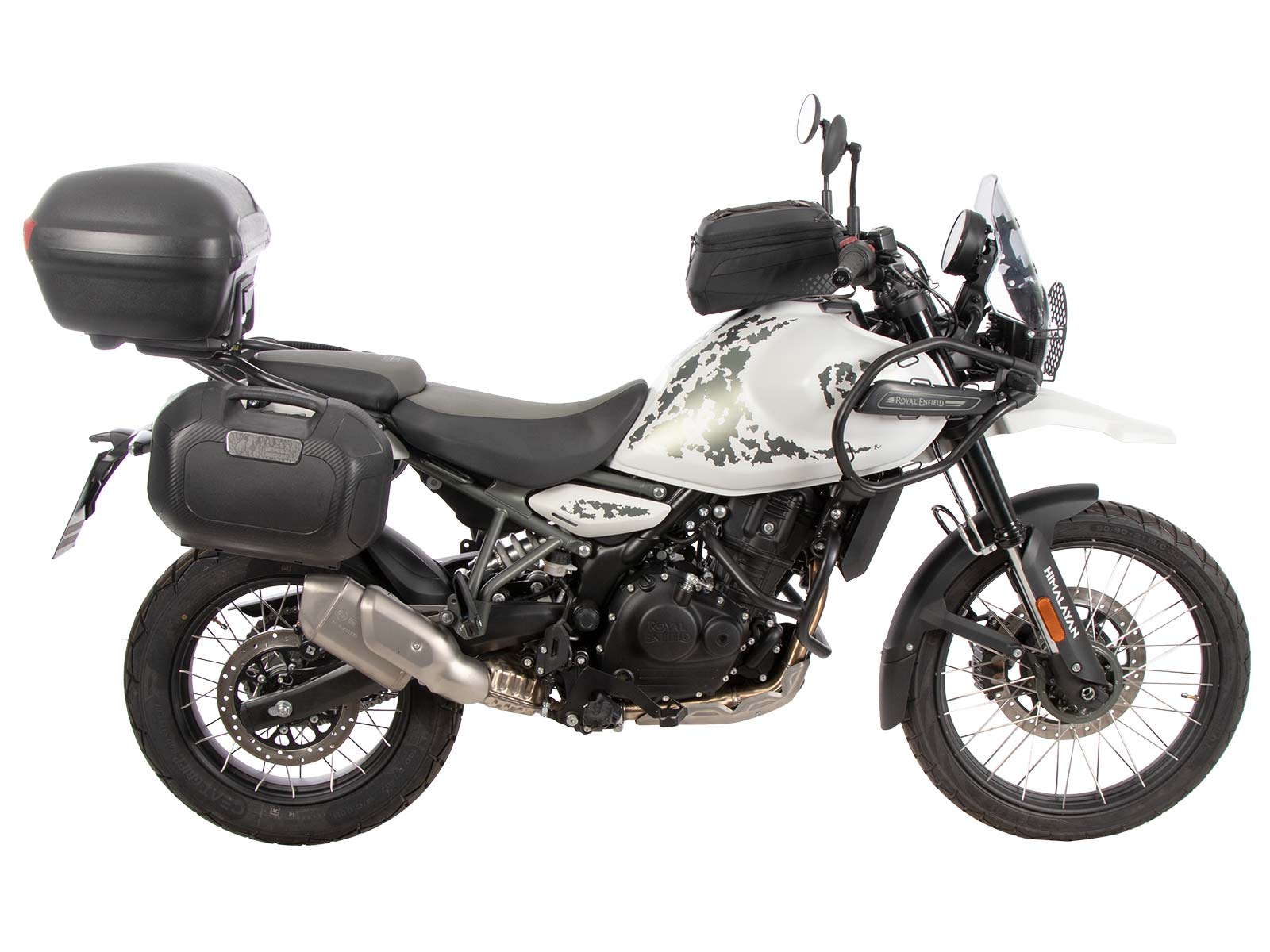Alurack topkofferdrager zwart op origineel bagagerek voor Royal Enfield Himalayan 450 (24-)