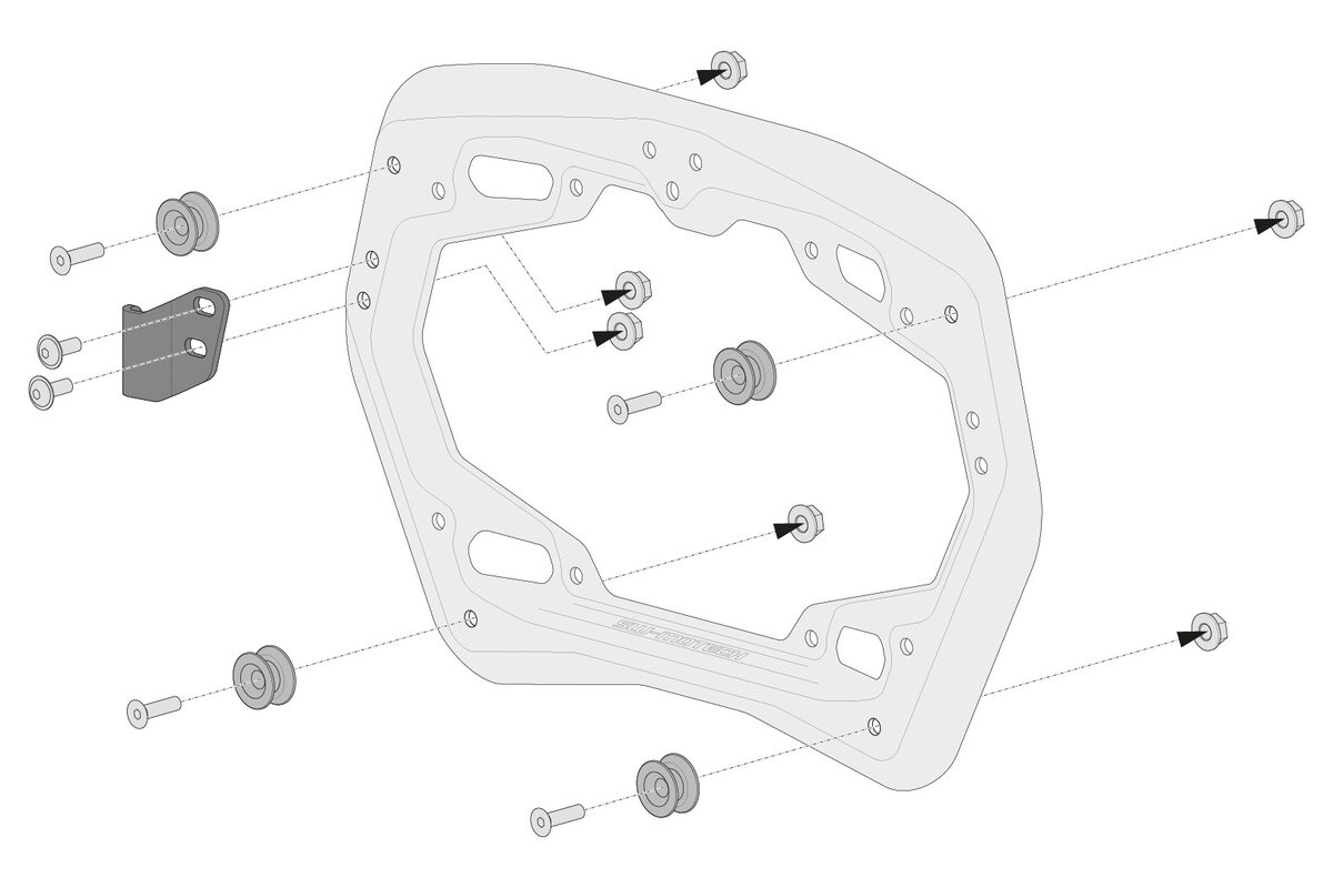 SW-Motech TRAX ADV aluminium koffersysteem 2x45L zwart voor Honda XL 750 Transalp (23-) SW Motech