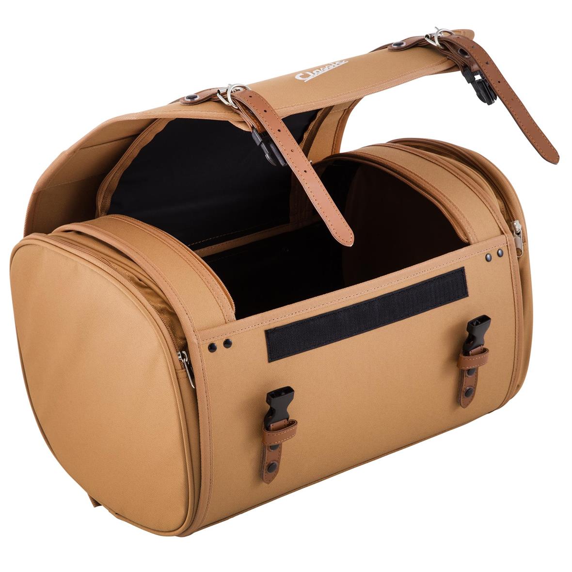 Classic" grote tas voor bagagedrager voor Vespa - bruin, nylon