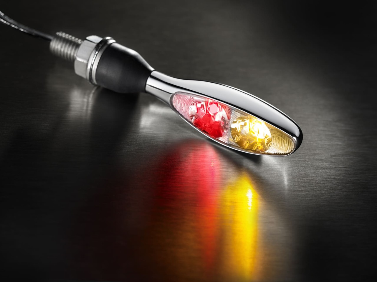 Kellermann knipperlicht, achterlicht en remlicht, Micro 1000 DF, staal, LED, HL/HR, 12 V, glanzend chroom