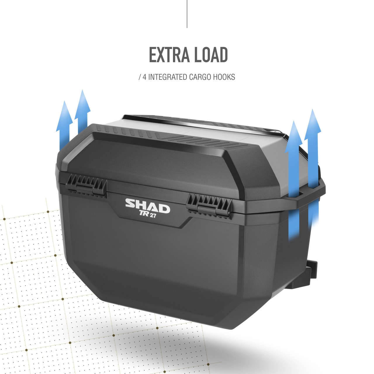 Shad zijkofferset TR27, zwart met aluminium afdekking, 27 l