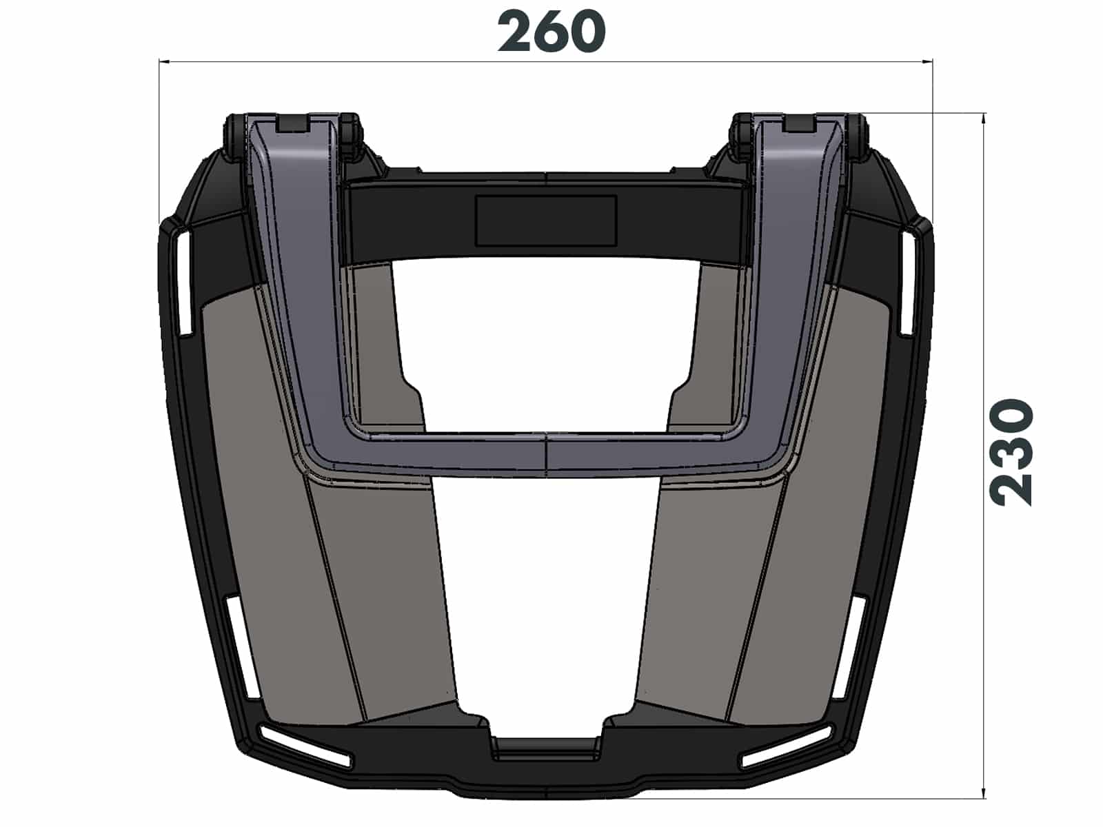 Easyrack topkoffer zwart voor BMW HP2 /Enduro/Megamoto (05-08) Hepco & Becker
