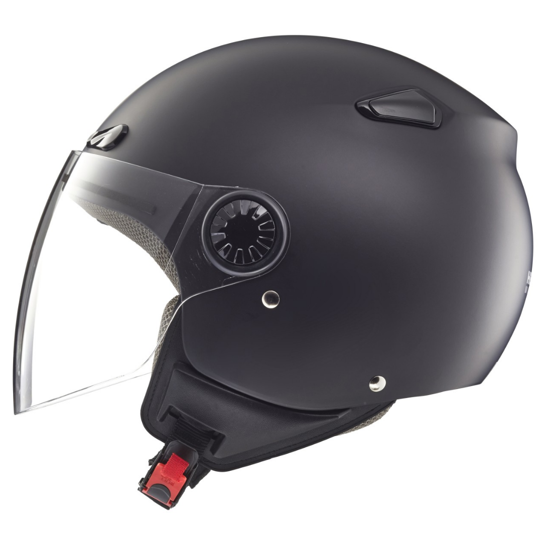 Helmo Milano Jet Helm, Oscuro, zwart, mat