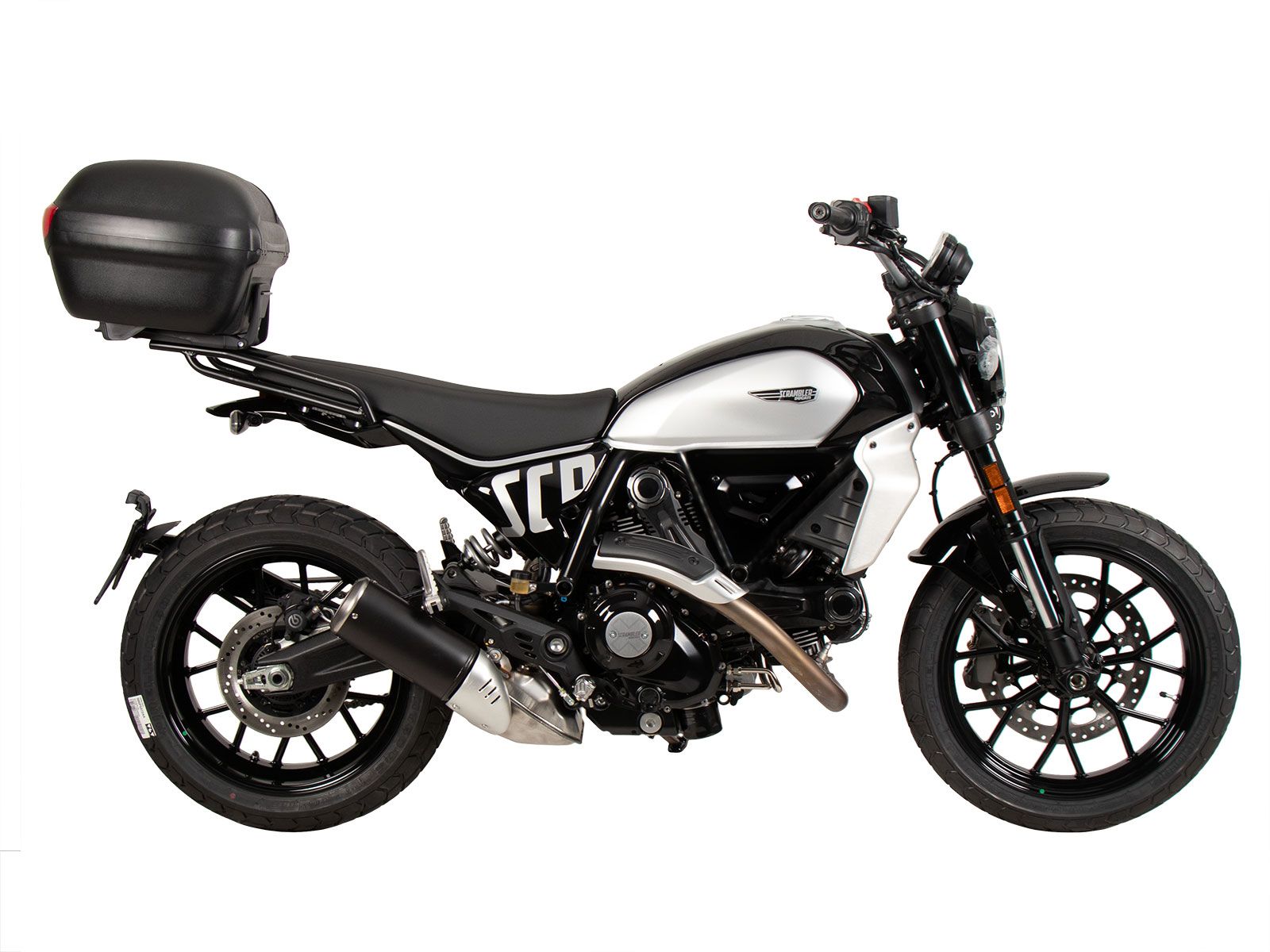 Aluminium topkoffer zwart voor Ducati Scrambler 800 Icon (23-) Hepco & Becker