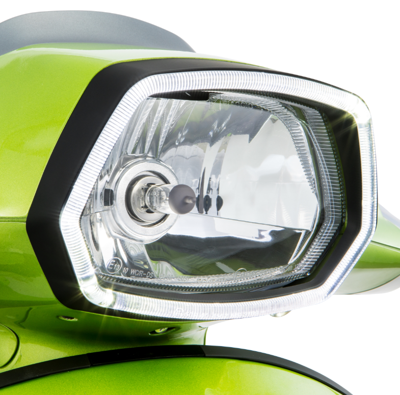 Lampring LED-lichtring voor Vespa Sprint 50cc 2T/4T, mat zwart