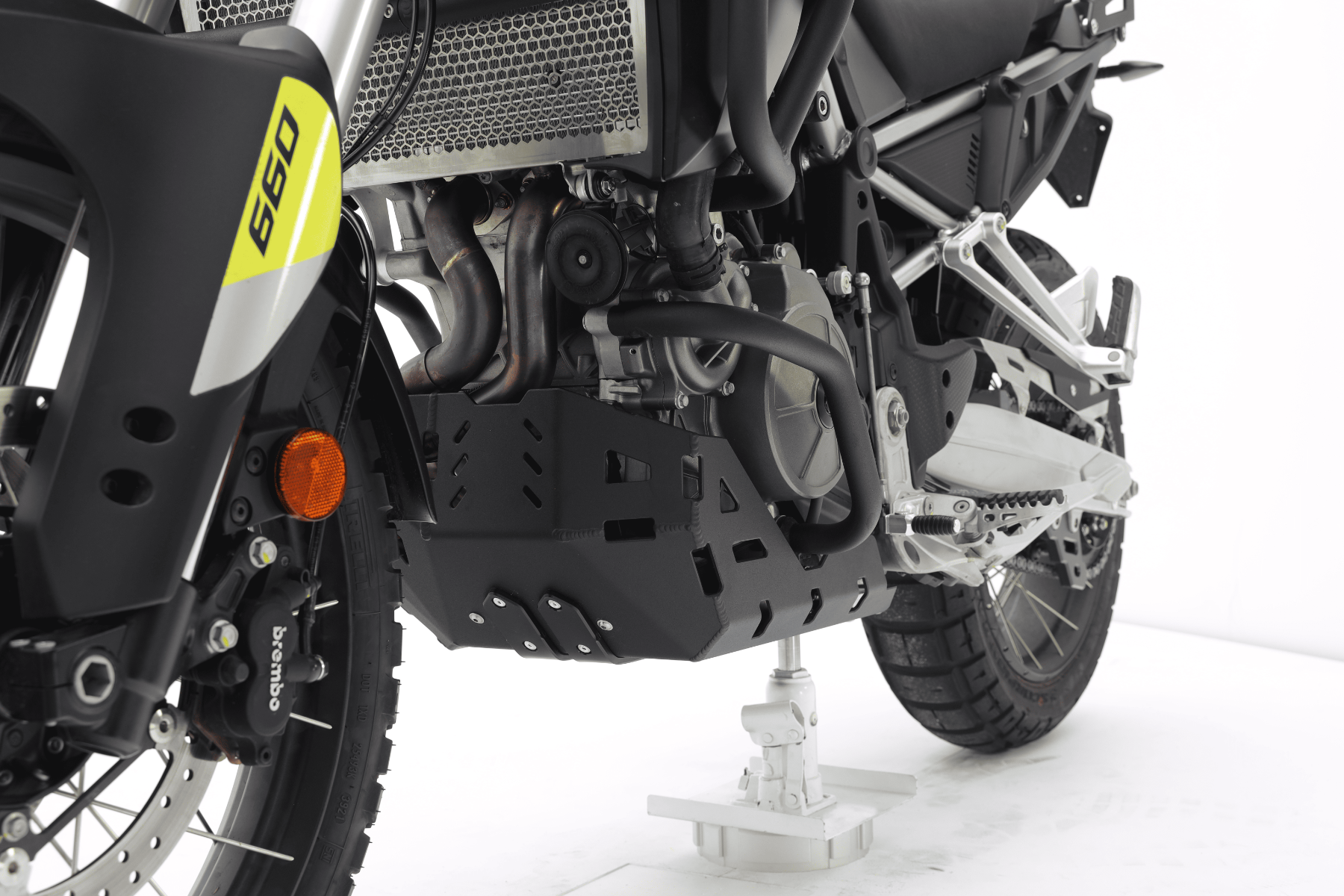 Aluminium motorbeschermer zwart voor Aprilia Tuareg 660