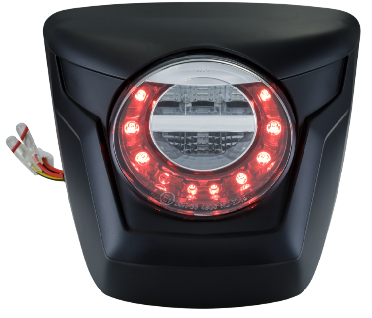 Achterlicht LED rood voor Vespa Primavera/Sprint 50-150ccm, rand - mat zwart