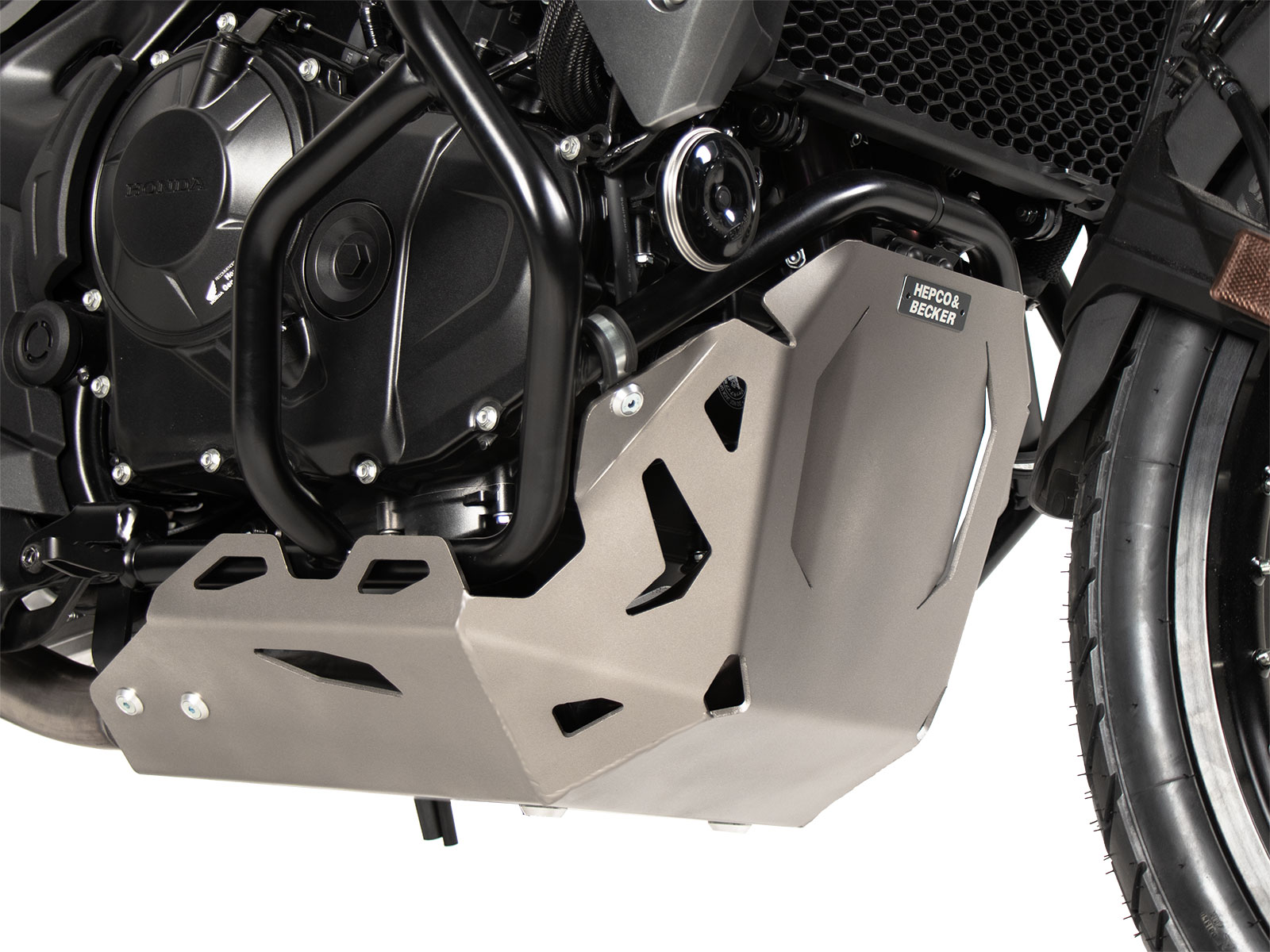Motorbeschermplaat zilver voor Honda XL 750 Transalp (23-) Hepco & Becker