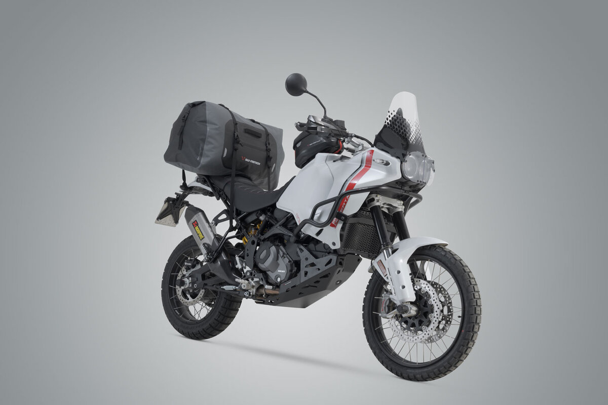 Drybag 600 achtertas voor Moto Guzzi Stelvio 1200, zwart/grijs - SW Motech