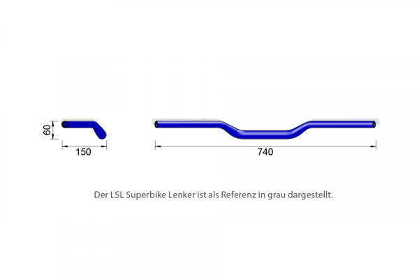Plat Superbike stuur LSL XN1