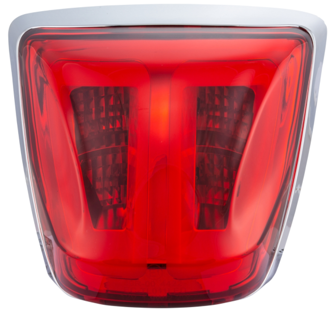 Achterlicht rood voor Vespa Primavera/Sprint 50-150ccm, velg - chroom