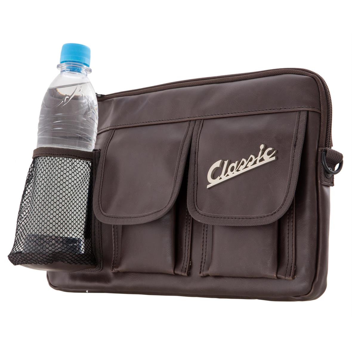 Classic" tas voor bagageruimte/handschoenvak Vespa - bruin, imitatieleer