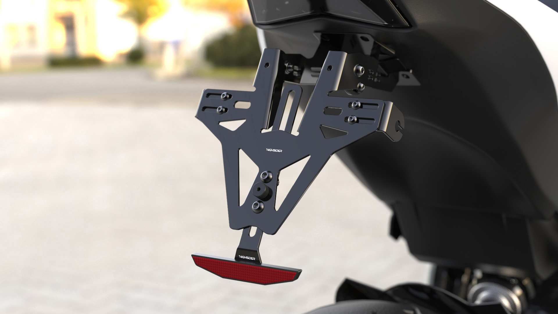 Korte kentekenplaathouder incl. kentekenplaatverlichting voor Aprilia RS 660 20- / Tuono 660 21-