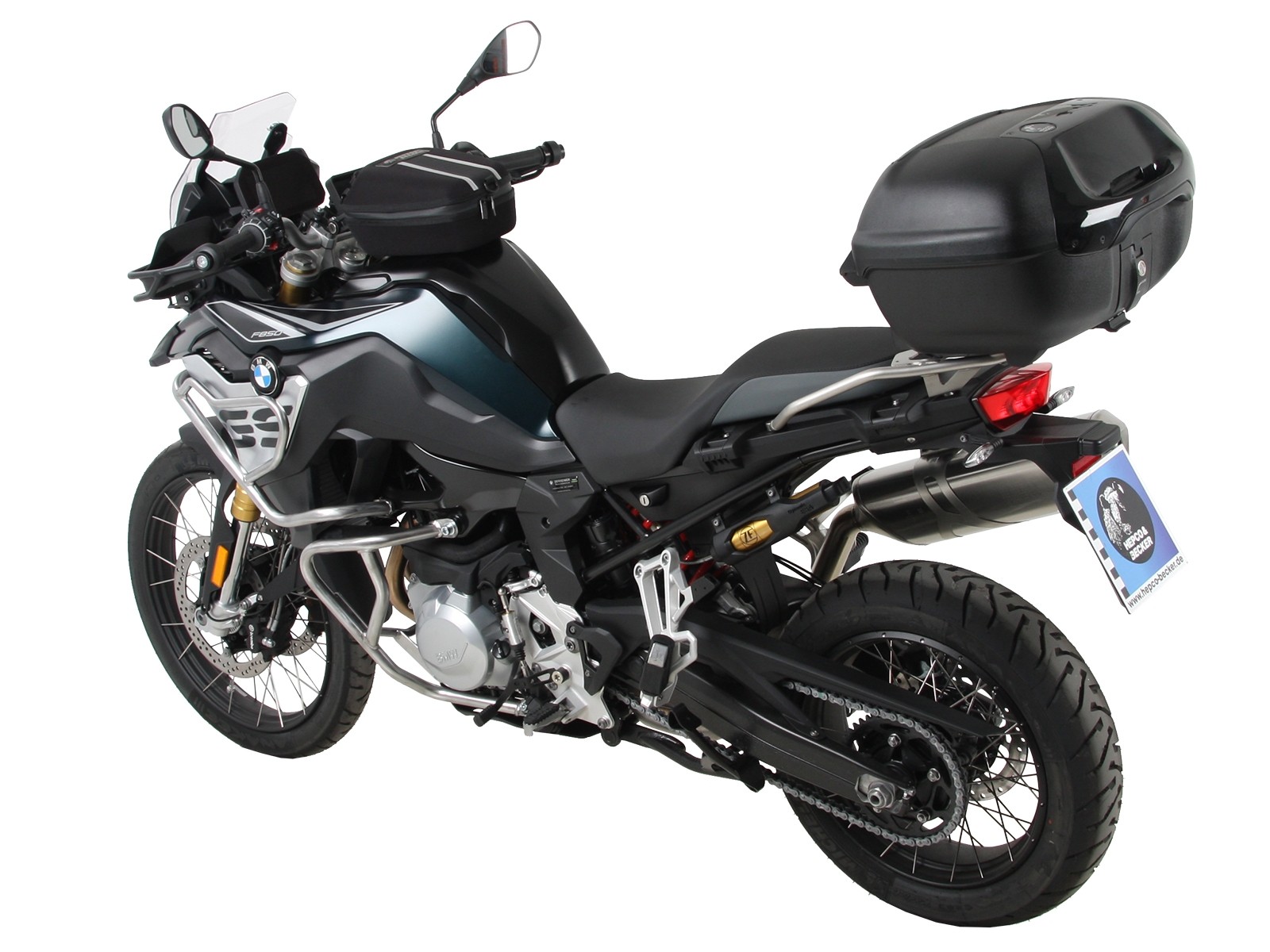 Alurack topkoffer drager voor combinatie met origineel accessoire bagagerek zwart voor BMW F 850 GS