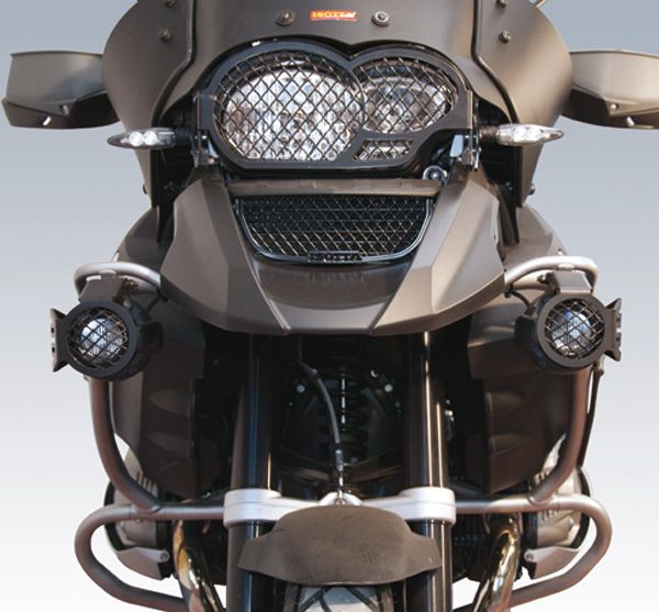Koplampbeschermrooster voor LED hulpkoplampen voor BMW R 1200 GS Adventure, zwart