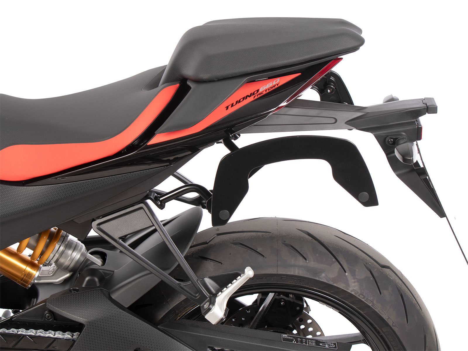 C-Bow zijdrager zwart voor Aprilia Tuono 660 Factory (2022-) Hepco & Becker