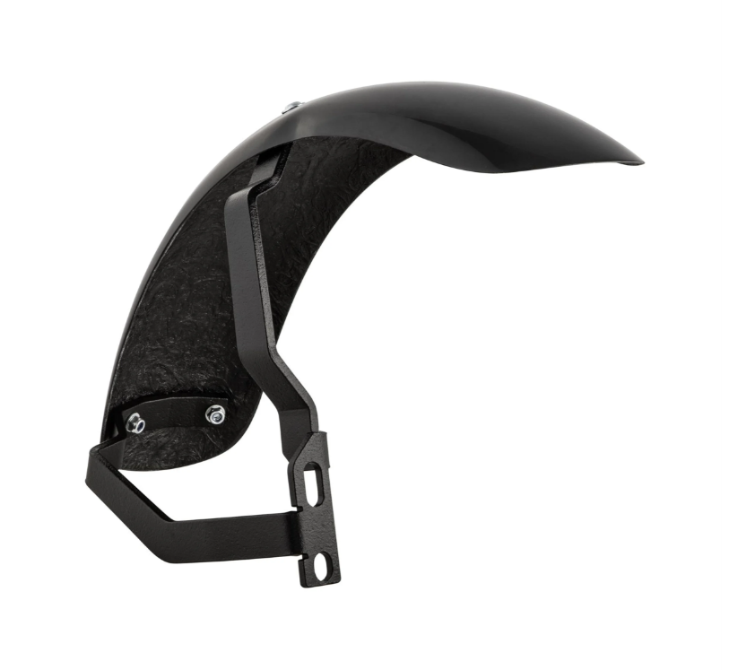 Spatbord 2.0 Garelli Race EVO II voor Vespa PX 80-200ccm, GFK zwart, beugel zwart