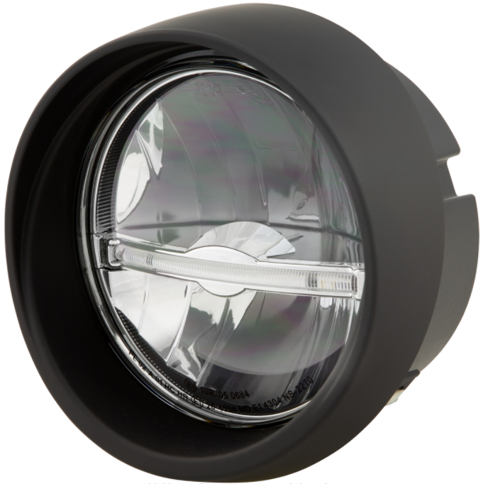 Koplamp LED voor Vespa Primavera 50-150cc 2T/4T (-'18), mat zwart
