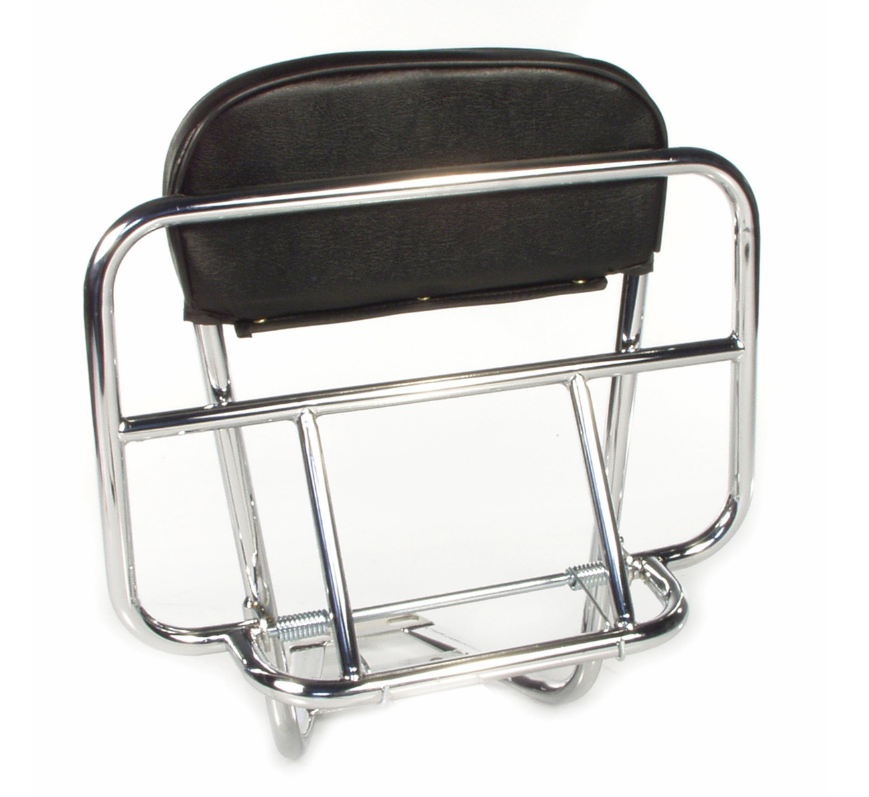 Bagagerek achteraan voor Vespa PX 80-200cc, opvouwbaar, chroom