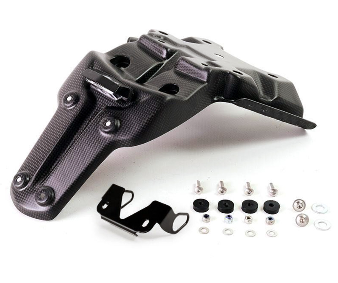 Korte koolstof kentekenplaathouder voor Yamaha Ténéré 700 (19-24)
