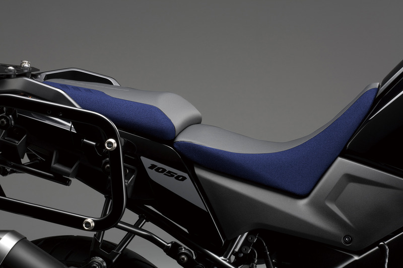Laag zadel, blauw/grijs voor Suzuki V-Strom 1050