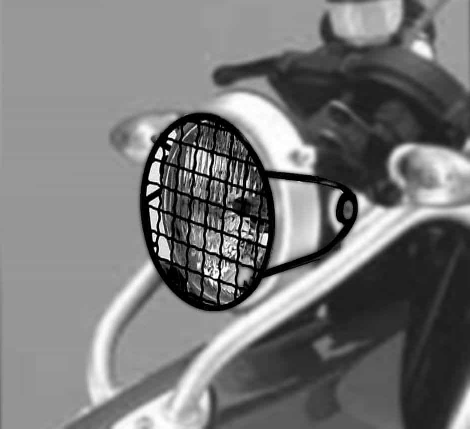 Lampbeschermer zwart voor BMW HP2/Enduro/Megamoto (05-08) Hepco & Becker