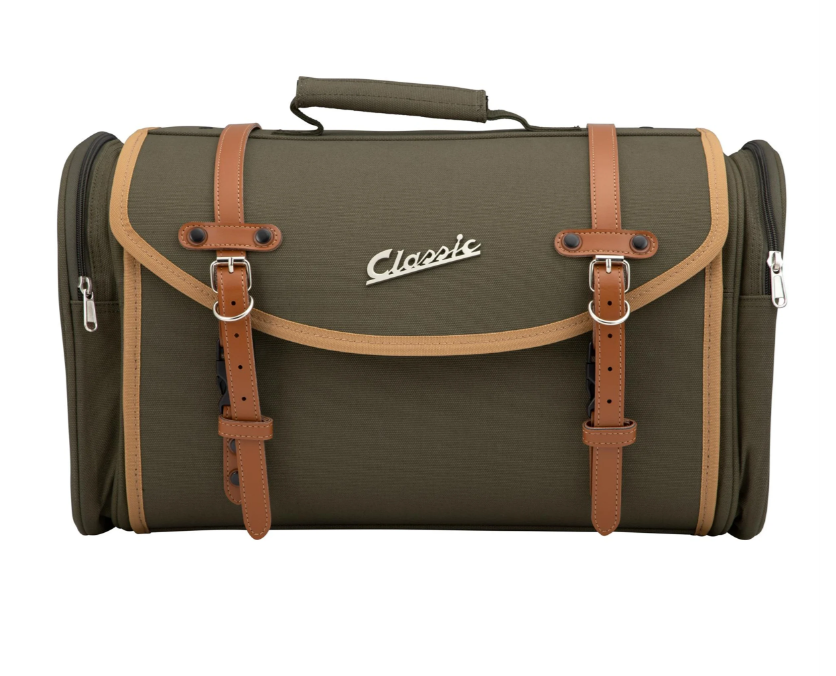 Tas "Classic" groot voor Vespa, canvas, olijfkleurig
