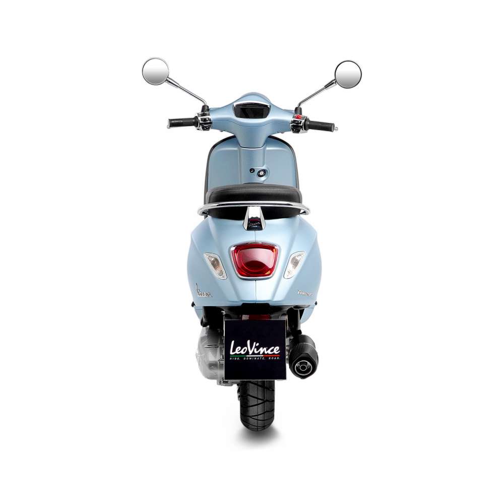 LeoVince uitlaatsysteem SBK Nero voor Vespa Primavera 125, roestvrij staal zwart, slip on, E-certificaat