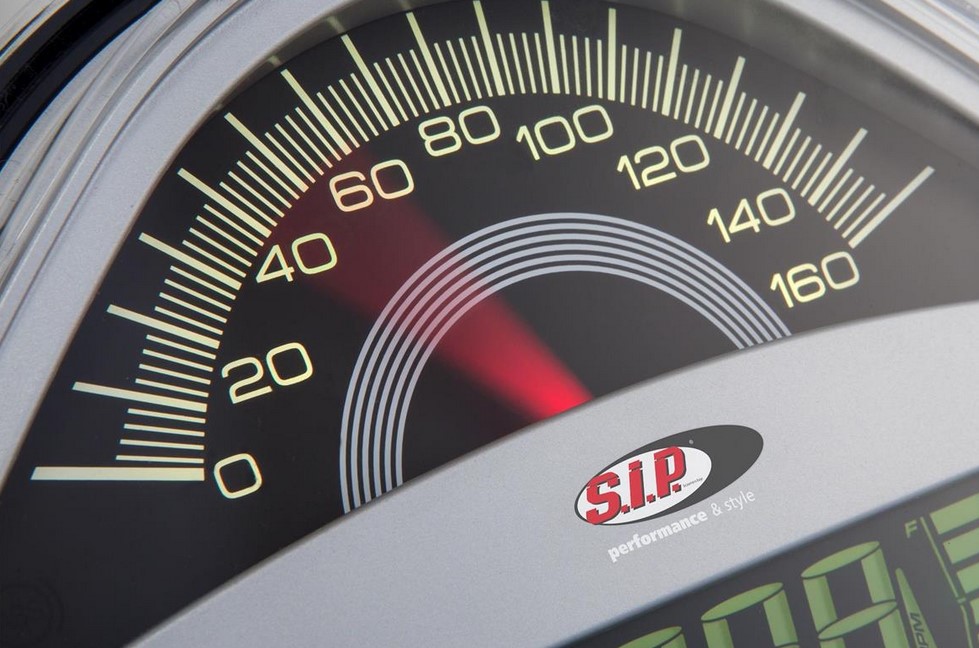 Toerenteller/snelheidsmeter voor Vespa GTS/GTS Super 125-300cc ('14-'16), zilver