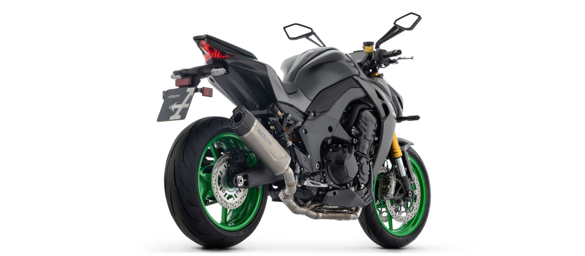 ARROW uitlaat INDY RACE EVO titanium met carbon eindkap voor Kawasaki Z 1100 /SE (26-)