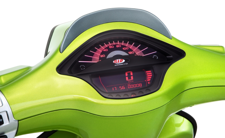 Toerenteller/Tacho voor Vespa Primavera/Sprint 50-150cc 2T/4T AC, zwart