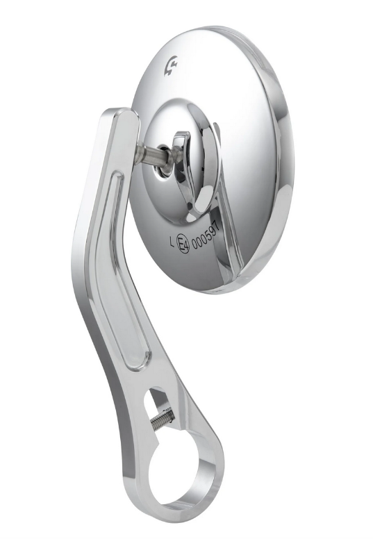 Stuurkapspiegel voor Vespa, links of rechts, rond, chroom