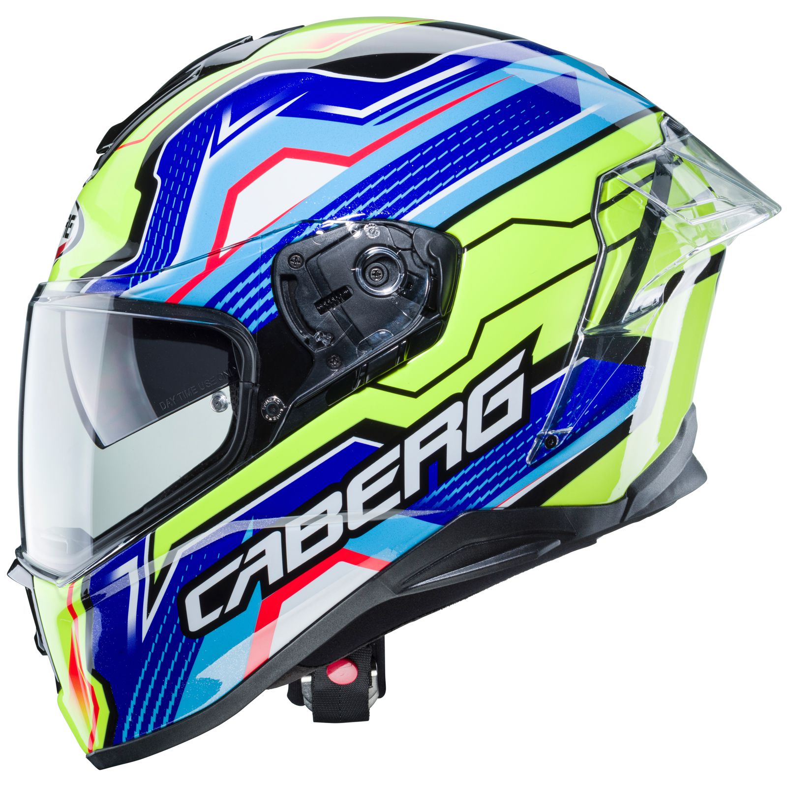 Caberg Helm Drift Evo LB29, zwart/blauw-fluo-geel