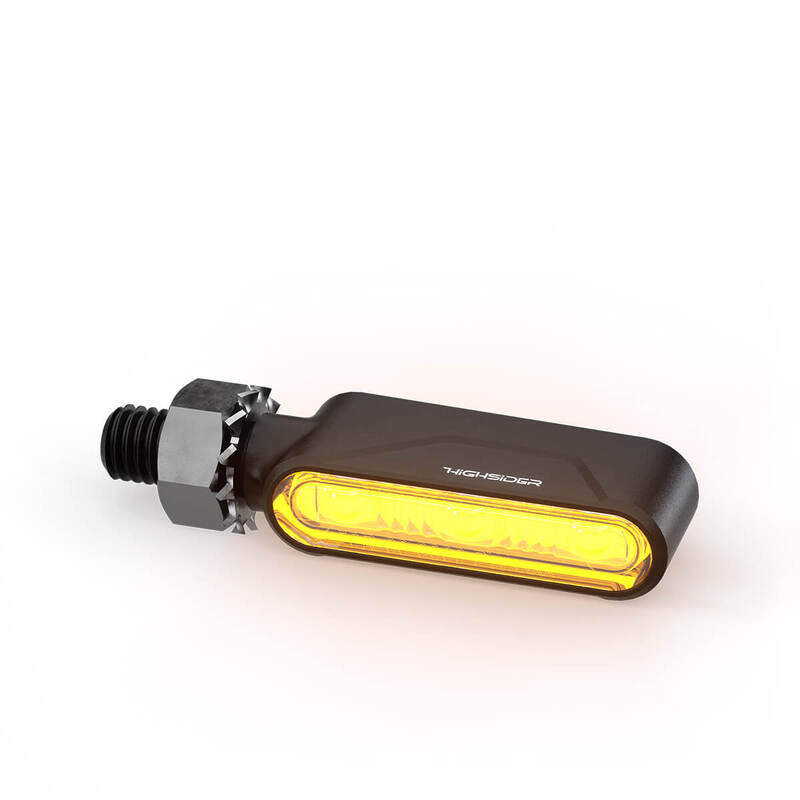 HIGHSIDER Pro Esagano-RS LED 3in1 knipperlicht/achterlicht combinatiebehuizing zwart / lens rookgrijs (P