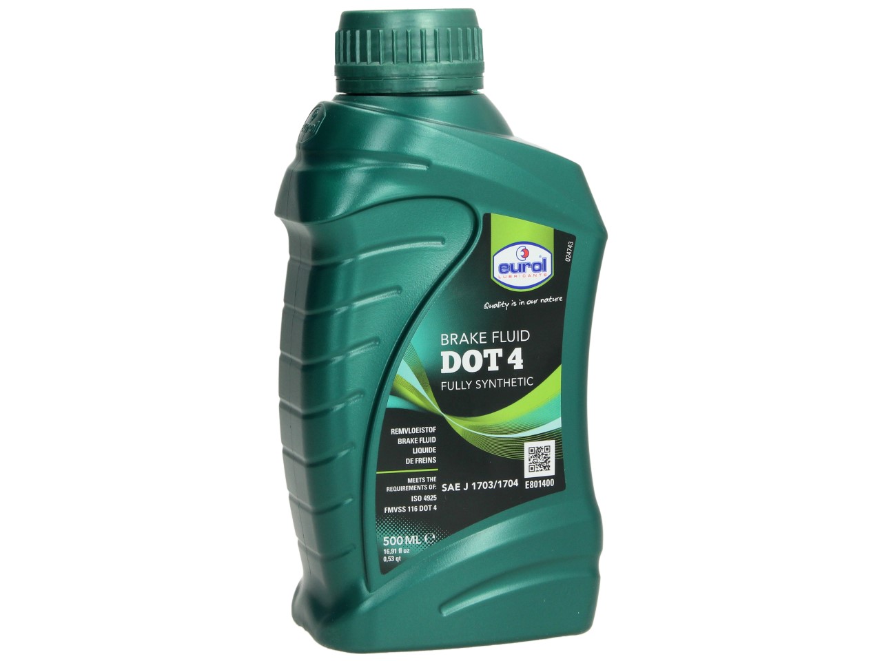 Eurol remvloeistof, DOT 4, 0,500 l, SAE J1703 / ISO 4925