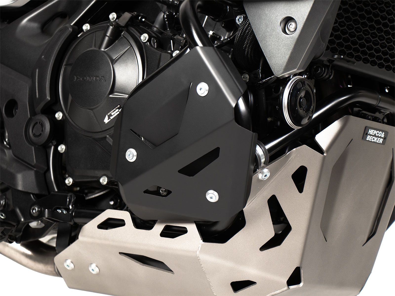 Extra platen voor motorbeschermer zwart voor Honda XL 750 Transalp (25- ) Hepco & Becker