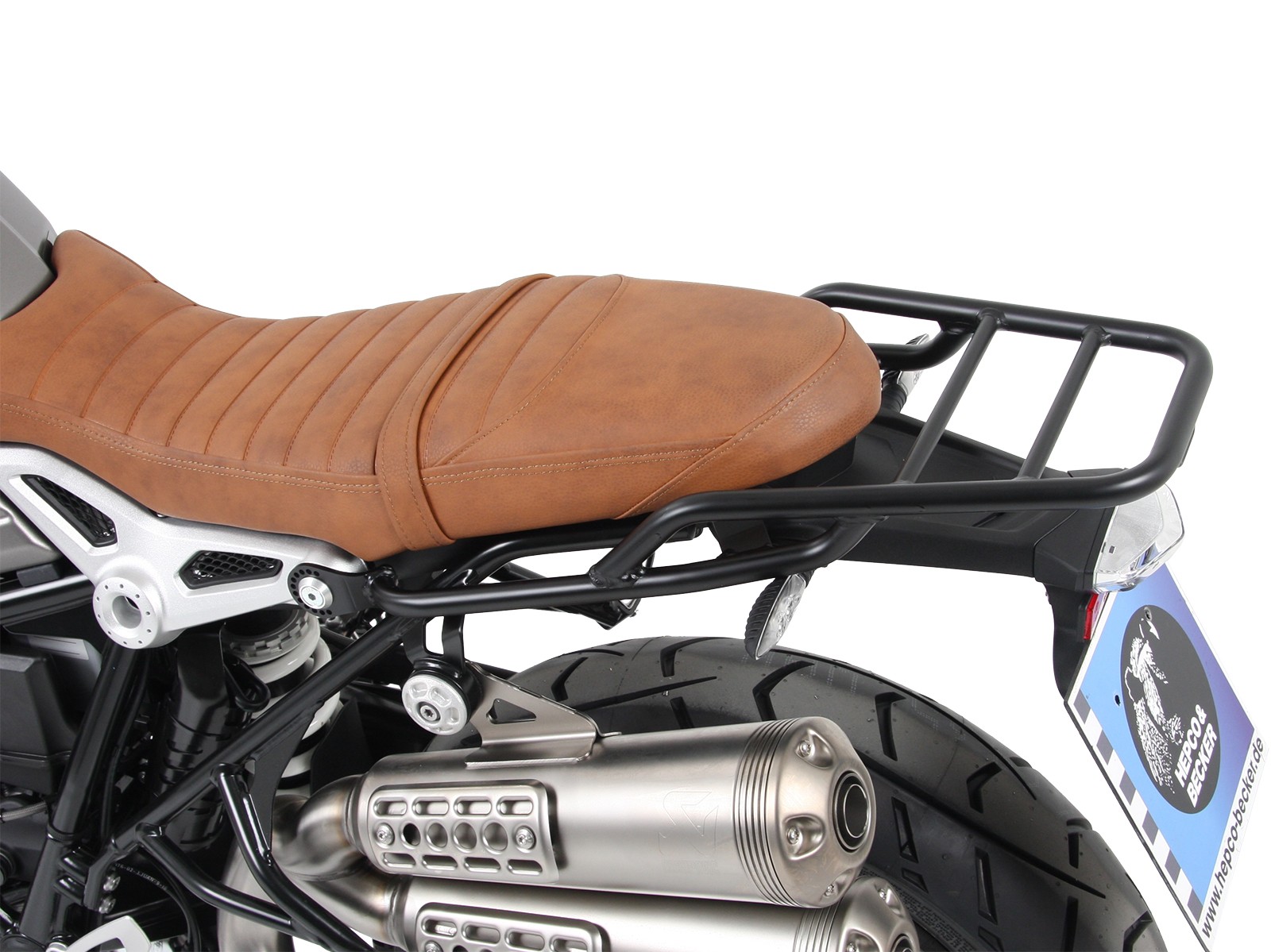 Buisvormig bagagerek zwart voor BMW R nineT Racer (17-20) Hepco & Becker