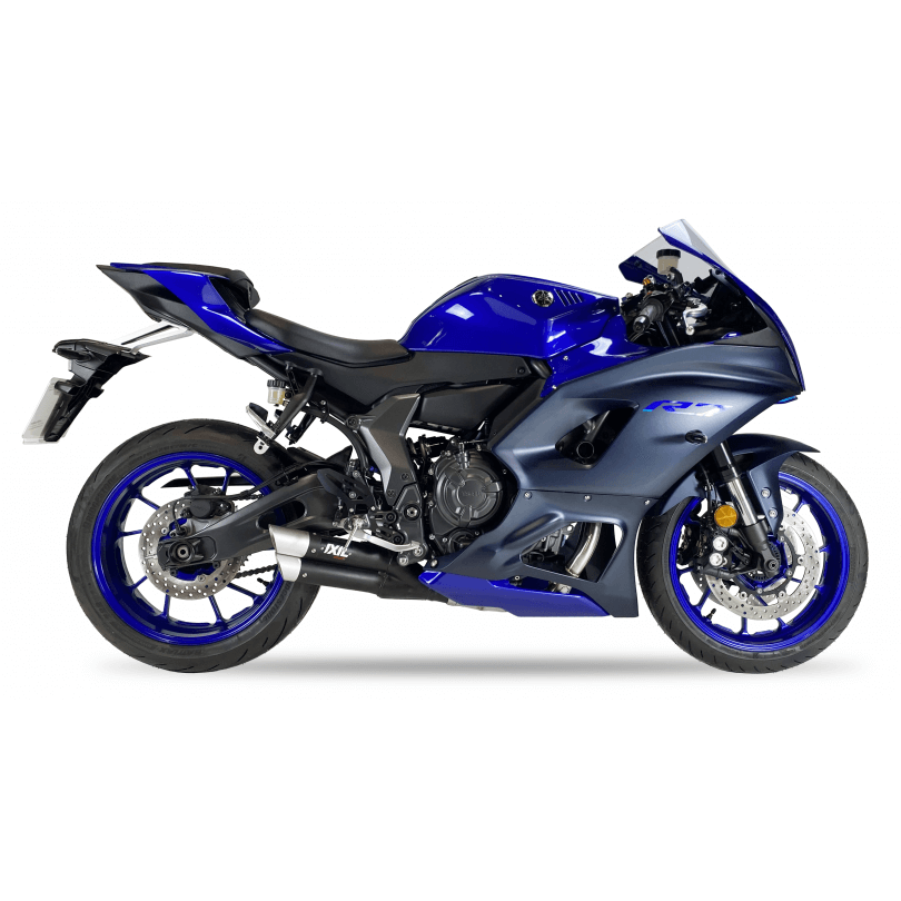 IXIL HYPERLOW XL voor Yamaha YZF-R7, roestvrij staal zwart, E-goedgekeurd, Euro5