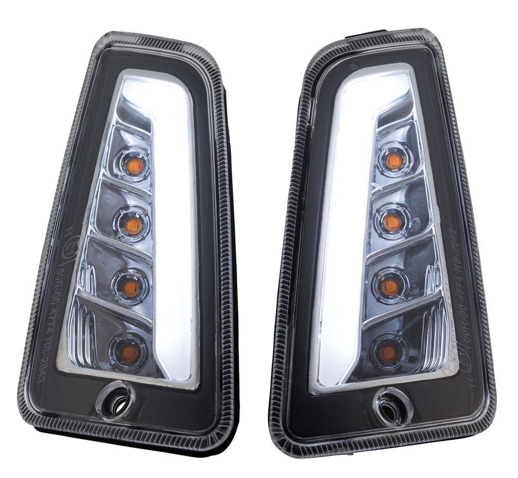 Richtingaanwijzerset links/rechts voor Vespa GTS/GTS Super/GTV 125-300cc ('14-), duidelijk