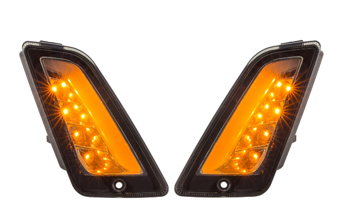 Richtingaanwijzerset voor & achter voor Vespa GTS/GTS Super/GTV 125-300cc ('14-), getint