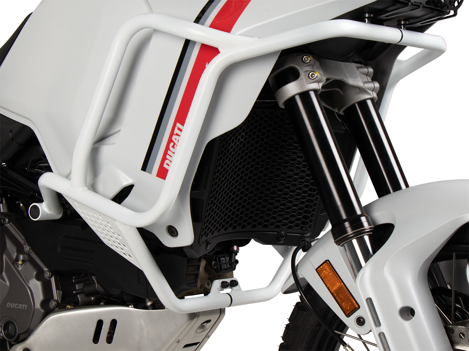 Tankbeschermer wit voor Ducati DesertX (22-) Hepco & Becker