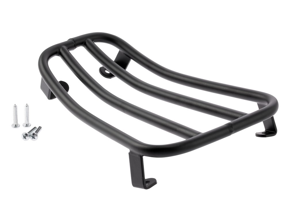 Bagagerek doortrap voor Vespa GTS/GTS Super/GTV/GT 60/GT L 125-300cc 4T LC, mat zwart