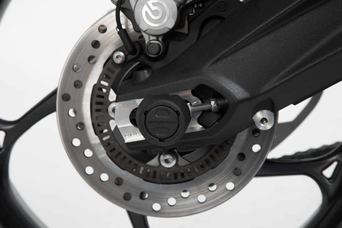 SW-Motech Crashpad kit voor achteras zwart voor Triumph Street Triple, Daytona - SW Motech