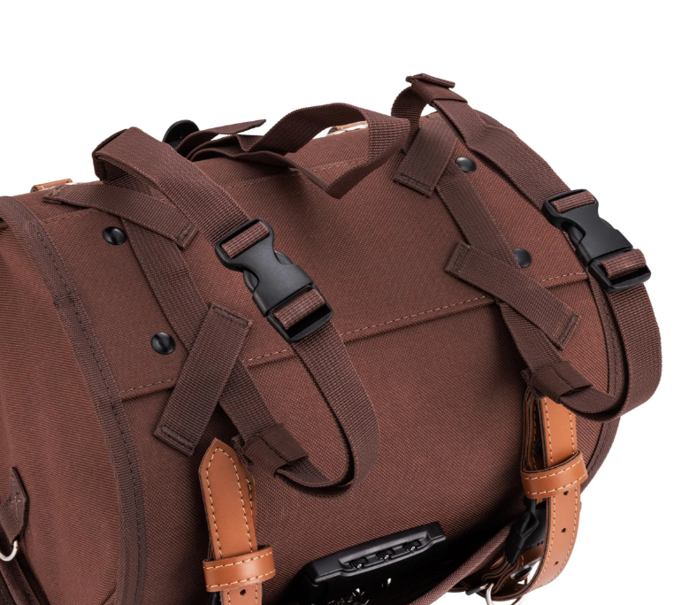 Classic" tas klein voor Vespa, nylon, tabak bruin