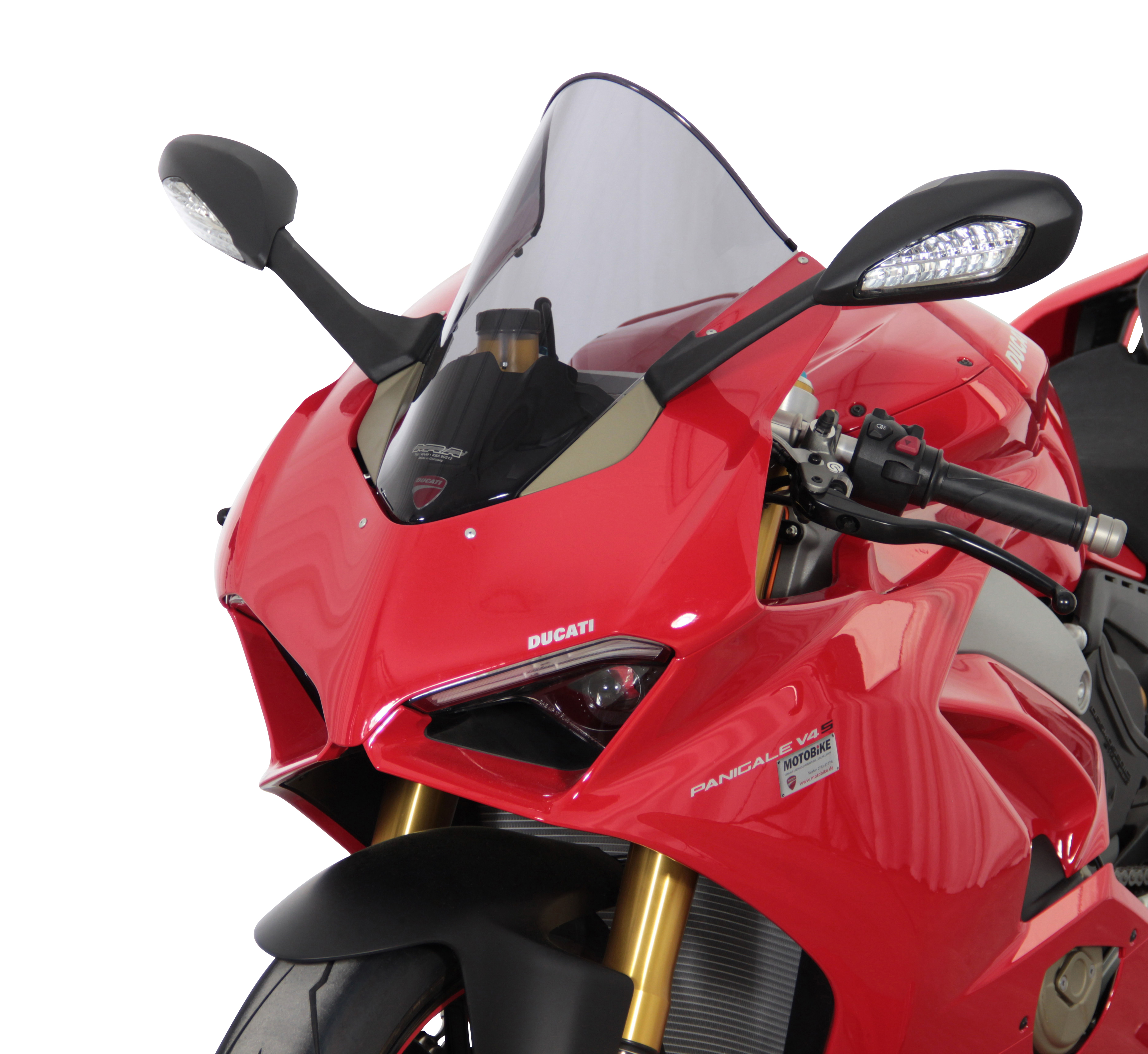 Racescherm "R" rookgrijs voor Panigale V4 /R /S Orignal MRA