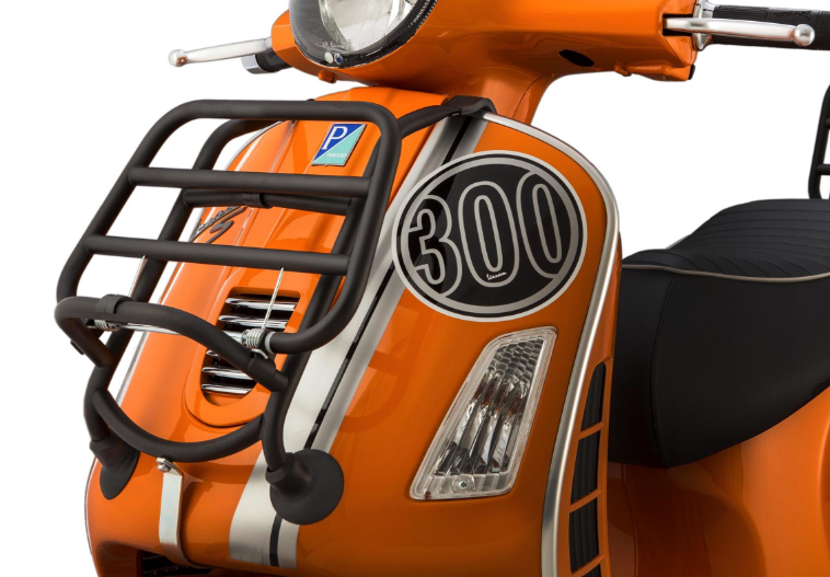 Bagagerek vooraan voor Vespa GTS/GTS Super/GTV/GT 60/GT/GT L 125-300cc, opvouwbaar, matzwart