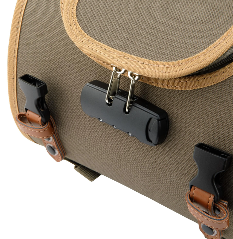 Tas "Classic" klein voor Vespa, canvas, olijfkleurig
