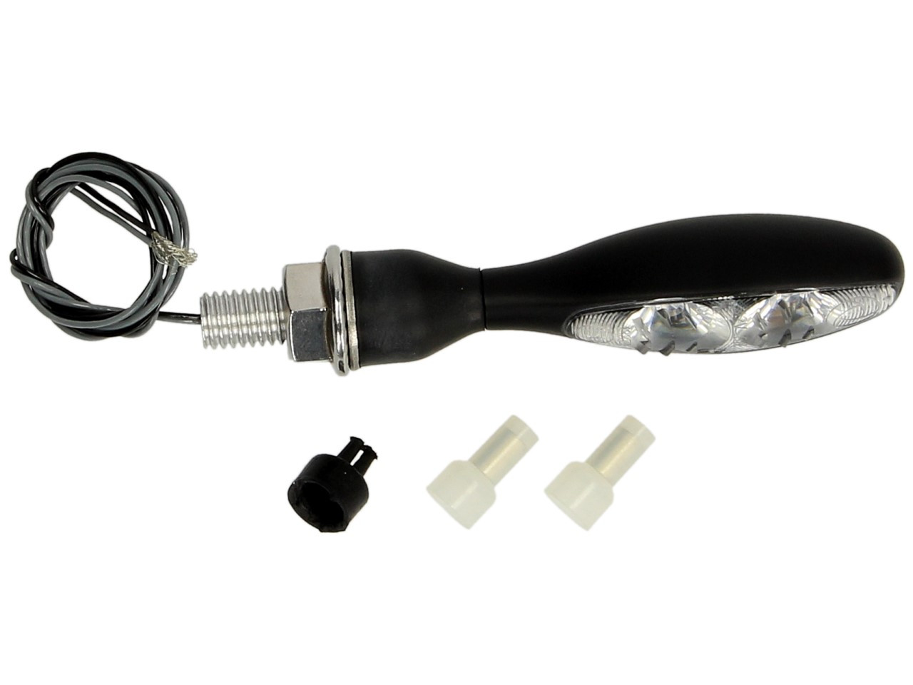 Kellermann-indicator, Micro 1000 Extreme, staal, LED, V/H, L/R, 12 V, zwart gesatineerd, M8x20
