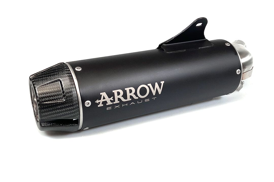 ARROW Uitlaat REBEL DARK Slip-On met eindkap van koolstofvezel voor Honda CMX 1100 Rebel (21-25)